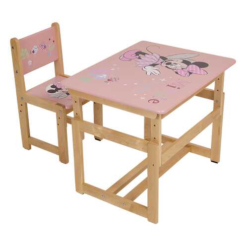 Комплект растущей детской мебели Polini Kids Disney baby 400 SM Минни Маус 68х55, розовый в Едим Дома