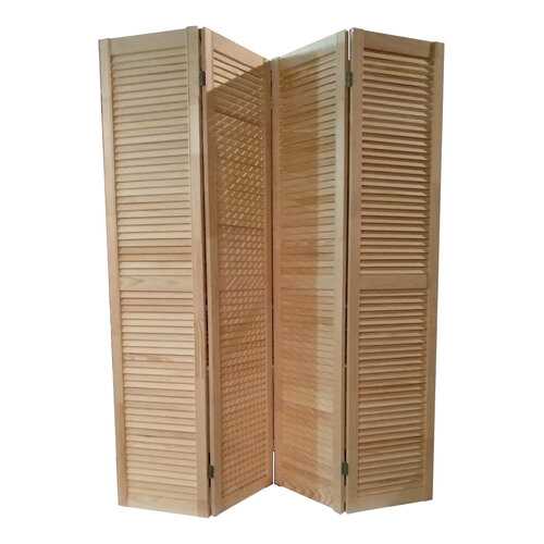 Ширма деревянная жалюзийная ДваДома 4 секционная, Размер 150х200 см (Секция 50 см) в Едим Дома