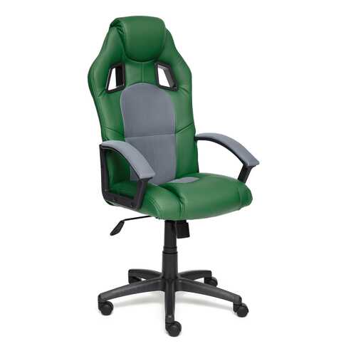 Игровое кресло Driver Кож/зам/ткань, зеленый/серый, 36-001/12 в Едим Дома