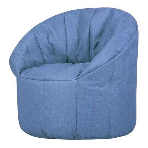 Кресло бескаркасное Папа Пуф Club Chair Blue, размер XL, рогожка, синий в Едим Дома