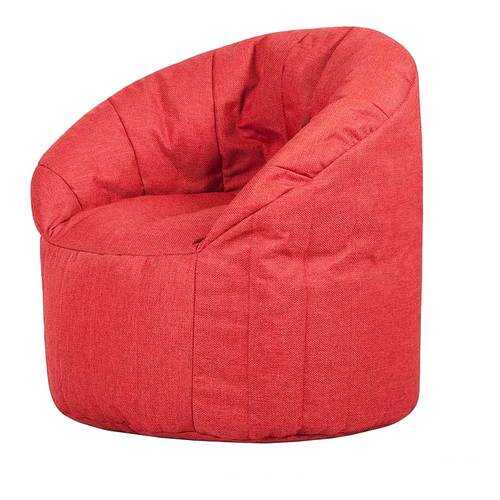 Кресло бескаркасное Папа Пуф Club Chair Red, размер XL, рогожка, красный в Едим Дома