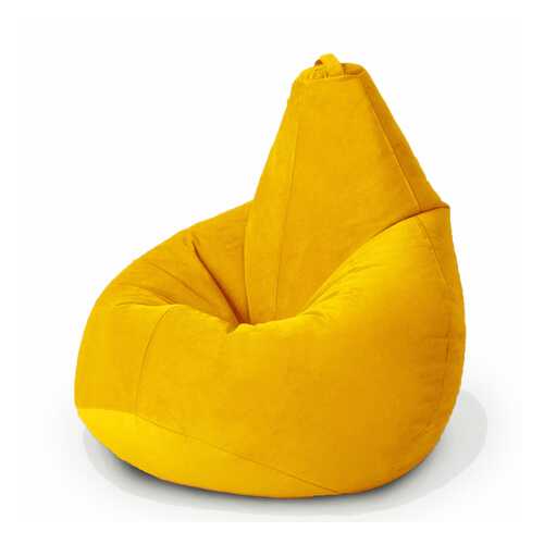 Кресло-мешок MyPuff Груша Комфорт Велюр, размер XL, велюр, желтый в Едим Дома