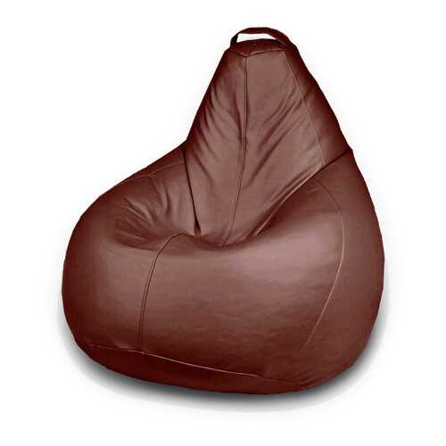 Кресло-мешок MyPuff Груша Компакт Экокожа, размер M, экокожа, шоколад в Едим Дома