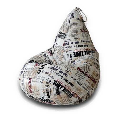 Кресло-мешок MyPuff Стандарт Газета, размер L, хлопок, мультицвет в Едим Дома