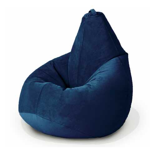 Кресло-мешок MyPuff Темно-синий, размер XL, велюр, темно-синий в Едим Дома