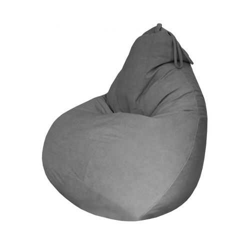 Кресло-мешок Папа Пуф Велюр Серый, размер XXL, велюр, серый в Едим Дома