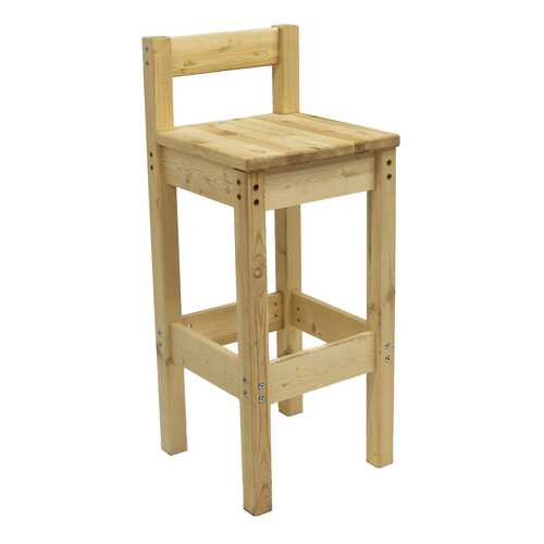 Деревянный барный стул со спинкой Green Mebel Барный стул с низкой спинкой Натуральный в Едим Дома