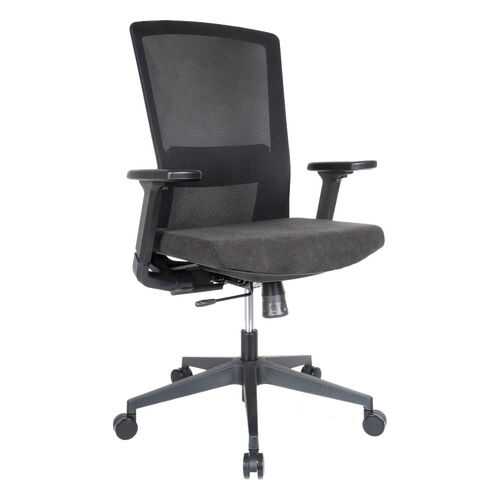 Офисное кресло College CLG-426 MBN-B/Сиденье ткань серая / спинка сетка черная в Едим Дома