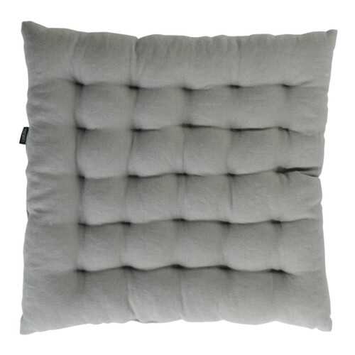 Стеганая подушка на стул из умягченного льна серого цвета Essential 40х40 в Едим Дома