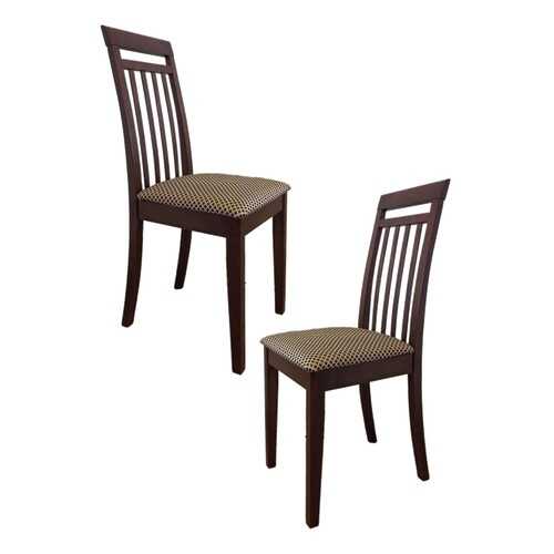 Комплект стульев (2 шт) Эдвин жесткая спинка, темный орех, Руми 8128 в Едим Дома