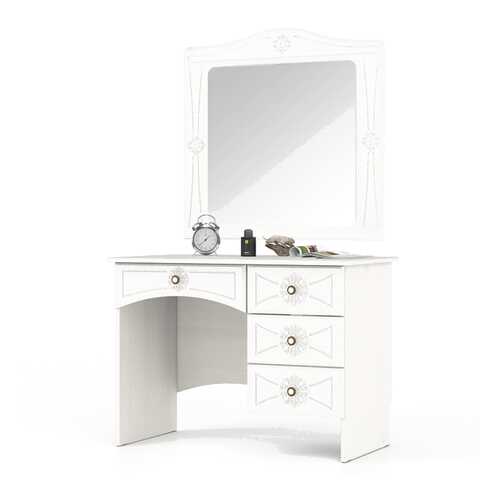 Стол с зеркалом Мебельный Двор Онега МД-1-06+ЗН-1 белый 102х59х185 в Едим Дома