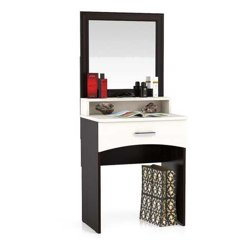 Столик туалетный с зеркалом Мебельный Двор МД венге/дуб 65х46х152 см. в Едим Дома