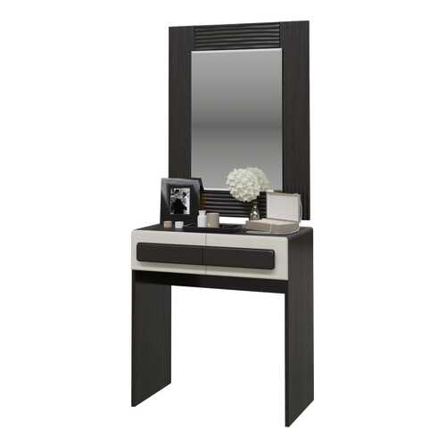 Туалетный столик с зеркалом Мэри-Мебель Престиж венге цаво/жемчужный лён, 70х38х173 см в Едим Дома