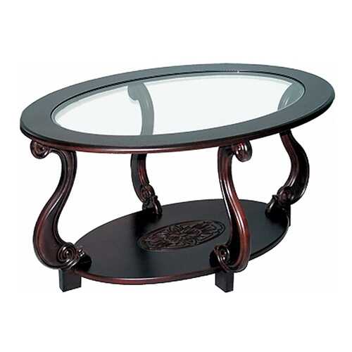 Журнальный столик Мебелик Овация (С) 828 90х61х49 см, тёмно-коричневый в Едим Дома